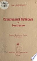 Communauté nationale et jeunesse