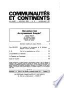 Communautés et continents