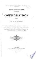 Communications faites