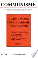 Communisme, Totalitarisme, Démocratie