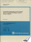 Comparative Assessment of Five Potential Sites for Hydrothermal-magma Systems