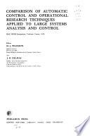 Comparison of Automatic Control and Operational Research Techniques Applied to Large Systems Analysis and Control