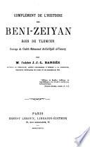 Complément de l'Histoire des Beni-Zeiyan