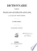 Complete dictionary, English, German, and French