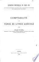 Comptabilite ou tenue de livres agricole