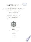 Compte général de l'administration de la justice civile et commerciale en France