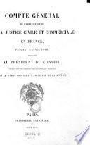 Compte général de l'administration de la justice civile et commerciale en France