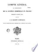 Compte général de l'administration de la justice criminelle en France