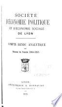 Compte rendu analytique des séances de l' année