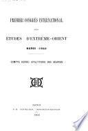 Compte rendu analytique des séances