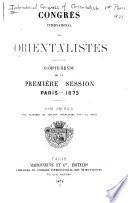 Compte-rendu de la premiere session. Paris - 1873