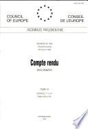 Compte rendu des débats - Conseil de l'Europe. Assemblée parlementaire. Session