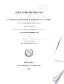 Compte rendu des opérations de la commission institutée