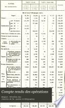 Compte rendu des opérations