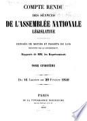 Compte rendu des séances de l'Assemblée nationale