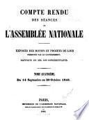 Compte rendu des séances de l'Assemblée nationale