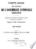 Compte-rendu des séances de l'Assemblée nationale
