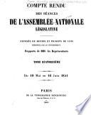 Compte rendu des séances de l'Assemblée nationale législative