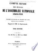 Compte rendu des séances de l'Assemblée nationale législative