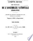 Compte rendu des séances de l'Assemblée nationale législative
