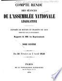 Compte rendu des séances de l'Assemblée nationale législative
