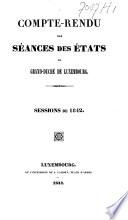 Compte-rendu des séances des États du Grand-Duché de Luxembourg