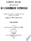 Compte rendu des séances des l'Assemblée nationale