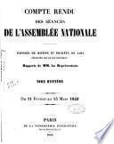 Compte rendu des séances des l'Assemblée nationale