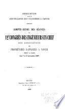Compte rendu des séances du 1.-