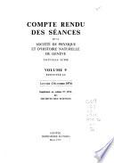 Compte rendu des séances