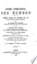 Compte rendu du congrès de 1867 et des congrès d'échecs antérieurs