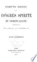 Compte rendu du Congrés spirite et spirite et spiritualiste international tenu á Paris du 9 au 16 september 1889