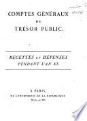 Comptes generaux du trèsor public