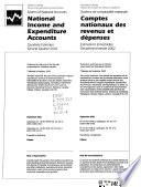 Comptes Nationaux Des Revenus Et Des Dépenses