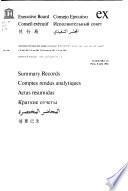 Comptes rendus analytiques - United Nations Educational, Scientific and Cultural Organization Executive Board