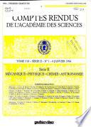 Comptes rendus de l'Académie des sciences