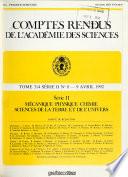 Comptes rendus de l'Académie des sciences