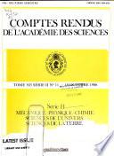 Comptes rendus de l'Académie des sciences