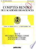 Comptes rendus de l'Académie des sciences