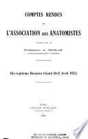 Comptes rendus de l'Association des anatomistes