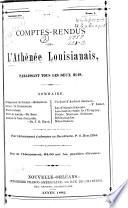 Comptes-rendus de l'Athénée louisianais
