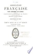 Comptes-rendus de la ... session