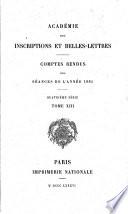 Comptes rendus des séances