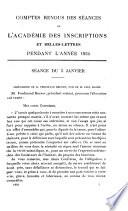 Comptes rendus des séances - Académie des inscriptions & belles-lettres