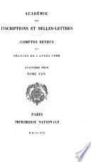 Comptes rendus des séances - Académie des inscriptions & belles-lettres