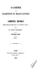 Comptes rendus des séances - Académie des inscriptions & belles-lettres