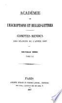 Comptes rendus des séances - Académie des inscriptions & belles-lettres