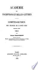 Comptes rendus des séances - Académie des inscriptions & belles-lettres