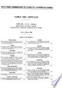 Comptes rendus des séances de l'Académie des sciences