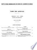 Comptes rendus des séances de l'Académie des sciences